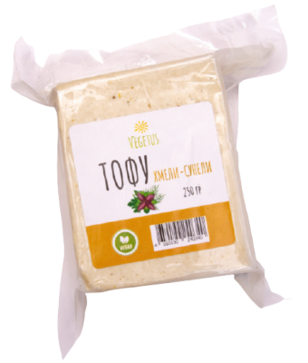 Пищевой соевый продукт "Тофу с  хмели-сунели" VEGETUS  250 гр. РФ