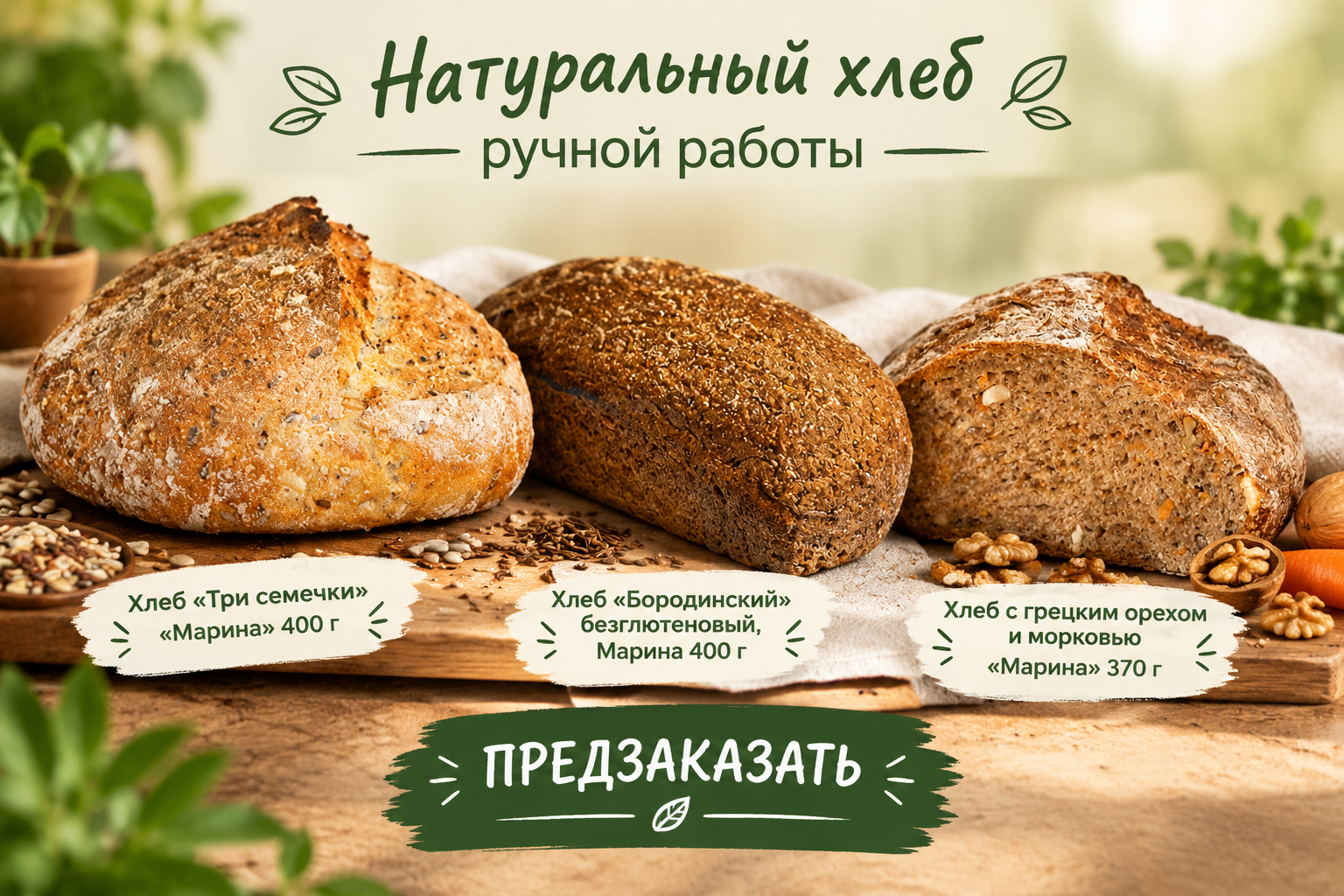 Предзаказ хлеба от «АРТ ФУД СЕРВИС» Предзаказ хлеба от «АРТ ФУД СЕРВИС»