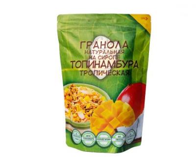Гранола натуральная на сиропе топинамбура тропическая, 250гр, РФ