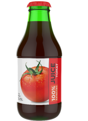 Сок томатный восстановленный с мякотью и солью "Barinoff"  250 мл ст.б.