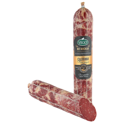 Продукт растит. Колбаса полукопченая Салями Премиум "Vego" 400 гр.