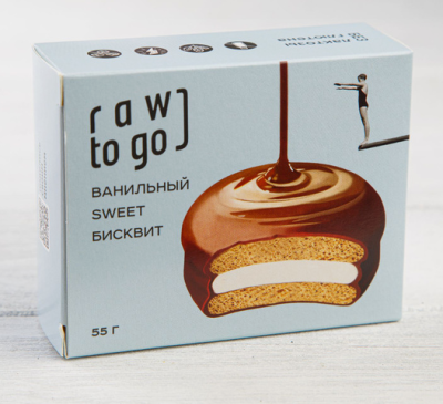 "Sweet" бисквит с ванильным суфле 55 гр. "Sweet" бисквит с ванильным суфле 55 гр.