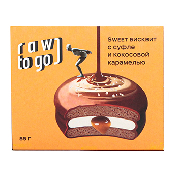 "Sweet" бисквит с суфле и кокосовой карамелью  55 гр.