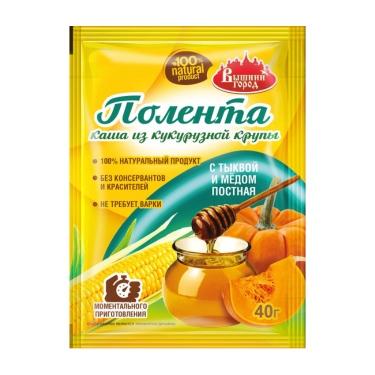 Каша из кукурузной крупы "Вышний город" Полента с тыквой  мёдом, постная 40 гр.