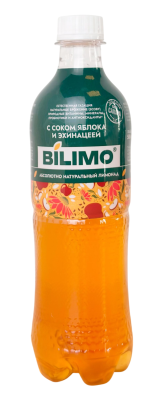Безалкогольный напиток натурального брожения «BILIMO — с соком яблока и эхинацеей» 500 мл