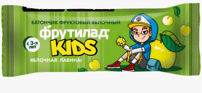 Фруктовый батончик яблочный  "Фрутилад KIDS яблочная лавина"  25 гр. Фруктовый батончик яблочный  "Фрутилад KIDS яблочная лавина"  25 гр.