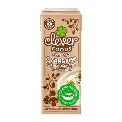 Крем-суп овощной с шампиньонами и сливками "Clever Foods"  200мл. РБ