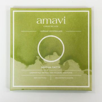 Шоколад Amavi «Белый на кешью молоке МАТЧАЛАТТЕ» 50 г
