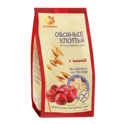 Хлопья овсяные без глютена с вишней "Сташевское" 375 гр.