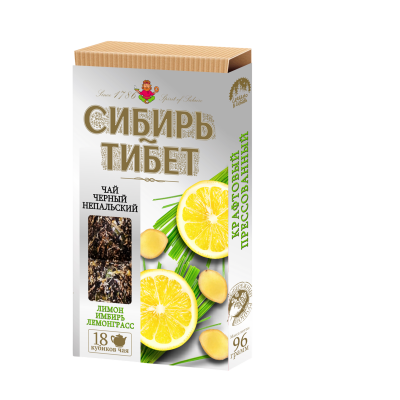 "Сибирь-Тибет" с лемонграссом и имбирем, (плитка 96 г)