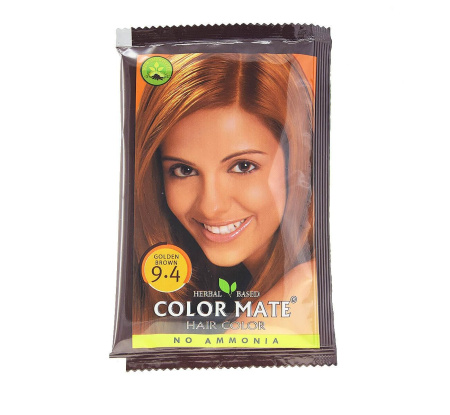 Краска для волос COLOR MATE  золотисто-коричневый . Индия.