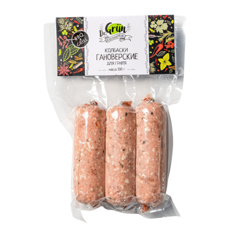 Продукт растит. колбаски "Ганноверские" для гриля Dr. GRÜN 300 гр.