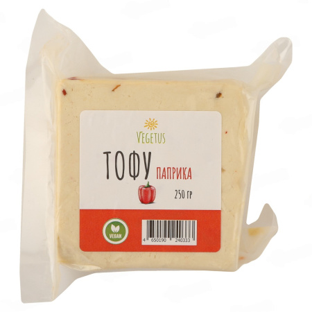 Пищевой соевый продукт "Тофу с паприкой" VEGETUS  250 гр. РФ