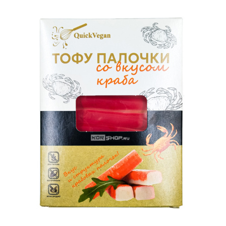 "Тофу палочки со вкусом краба", Quick Vegan, без глютена, 150г.