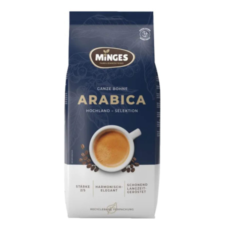Кофе натуральный жареный в зернах, MINGES Arabica 250 гр.