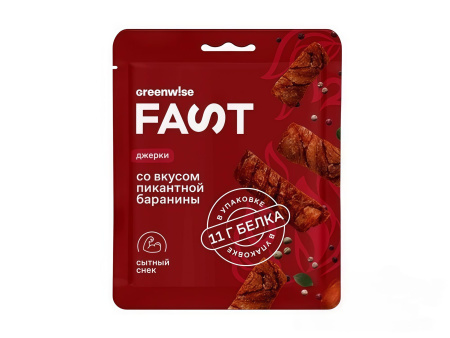 Green Wise Джерки со вкусом пикантной Баранины, 36гр, РФ