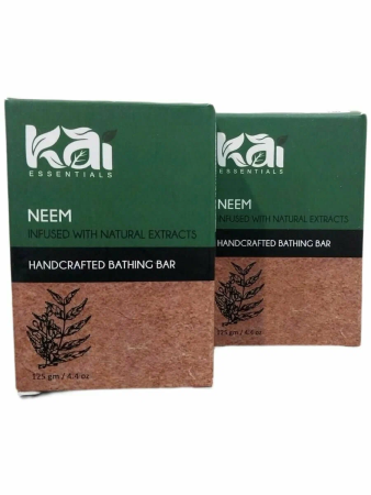 Мыло Ручной Работы с Нимом Каи Эссеншелс 125г Kai Essentials Neem Handcrafted Bathing Bar, Индия