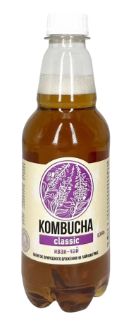 Напиток безалкогольный натурального брожения на чайном грибе " KOMBUCHA-CLASSIC" 0,35 л. РФ