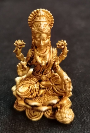 Статуэтка Лакшми золотая, 4 см