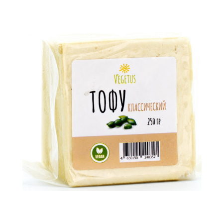 Пищевой соевый продукт "Тофу классический" VEGETUS 250 гр., РФ