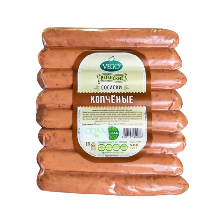 Продукт растит. Сосиски копченые "Vego"  500 гр. РФ