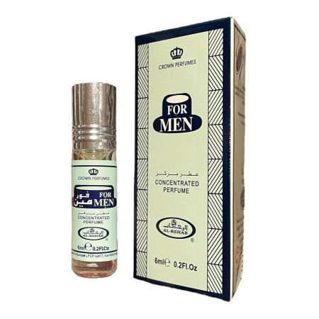 Арабские масляные духи мужской For Men AL REHAB, 6 мл