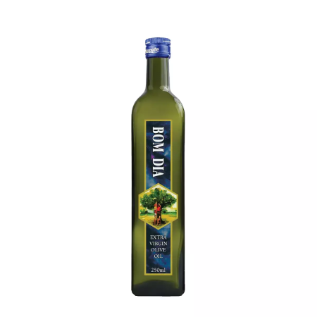 Масло оливковое нерафинированное высшего качества (Extra virgin olive oil) BOM DIA, стеклянная бутылка 0,25л