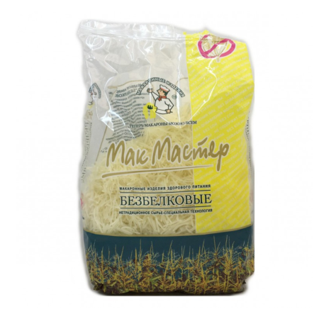 Макаронные изделия "Мак Мастер" безбелковые вермишель 350 гр.