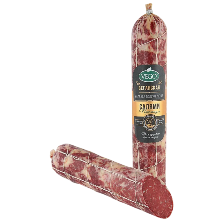 Продукт растит. Колбаса полукопченая Салями Премиум "Vego" 400 гр.
