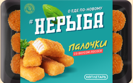 Полуфабрикаты из соевых продуктов замороженные Палочки веган "неРыба" со вкусом лосося  300 гр.