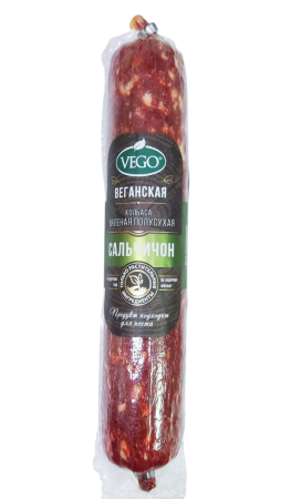 Продукт растительный "Колбаса вяленая полусухая "Сальчичон" "Vego" 300гр. РФ