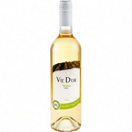 Вино виноградное "VIE DOR" безалкогольное белое п/сладкое 0.75 л