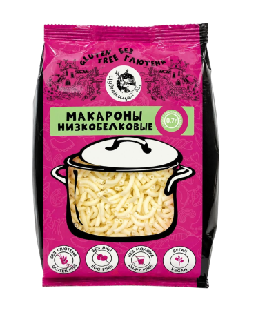 "Рожки гладкие" Макароные изделия без глютена с низким содержанием белков "Чудесница" 300 гр.