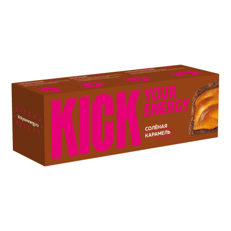 Батончик с соленой карамелью в карамельном шоколаде "Kick"  45 гр. РФ