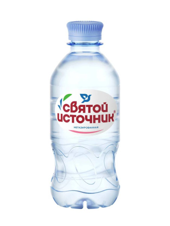 Вода питьевая обработанная негазированная (ПЭТ) "Святой источник"  330 мл.