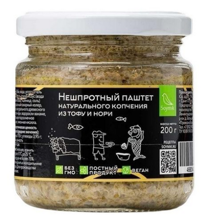 Паштет нешпротный из тофу и нори ст/б 200 гр.