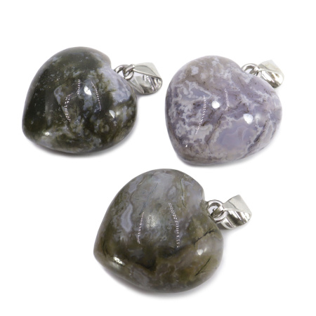 Подвеска Сердечко объемное 1SEW055-29 из камня Яшма дарует удачу и достаток 2см