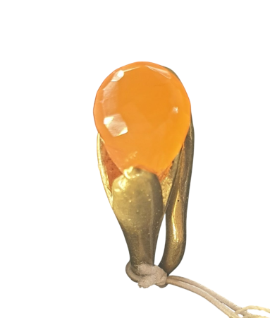 Кольцо Бронза с камнем ( сердалик )