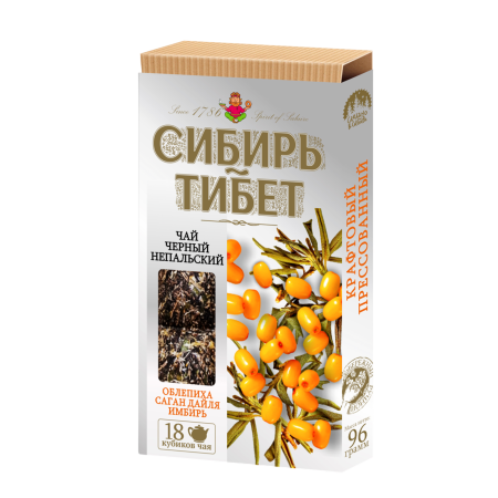 Чайно-растительный напиток "Сибирь-Тибет"  облепиха, саган дайля, сафора японская, (плитка 96 г)