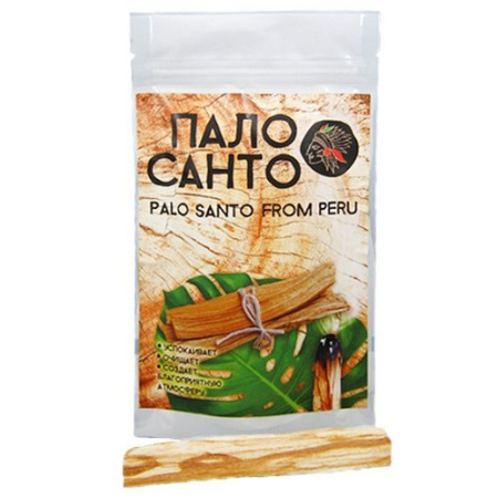 Палочка дерева Пало Санто в пакете "дой-пак", 1шт 10-12 гр.
