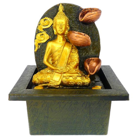 N604-31 Фонтан Будда 19см полистоун