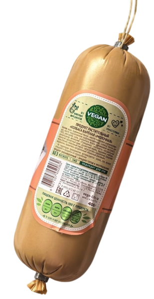 Продукт растит. Колбаса вареная Молочная "Vego"  400 гр.