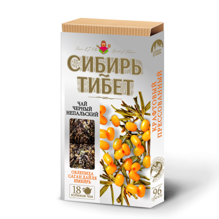 Чайно-растительный напиток "Сибирь-Тибет"  облепиха, саган дайля, сафора японская, (плитка 96 г)..
