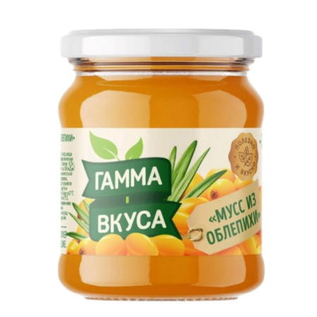 Десерт фруктовый "Мусс из облепихи" стер. "Гамма вкуса" 250 г., РБ