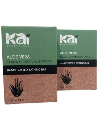 Мыло Ручной Работы с Алоэ Вера Каи Эссеншелс 125г Kai Essentials Aloe, Индия