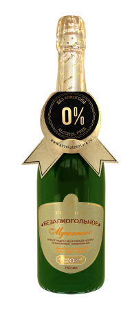 Нектар газированный,  виноградно-яблочный "Безалкогольное мускатное " ТМ "Absolute Nature"  750 мл