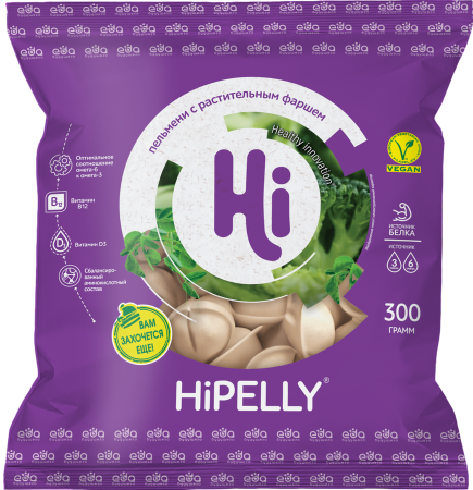 Полуфабрикат растительный замороженный в тесте "HiPELLY"  300  гр.