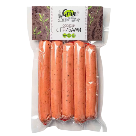 Продукт растительный Сосиски "С грибами" Dr. Grün 300 гр. РФ