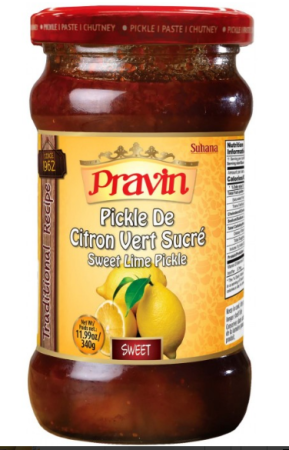 Пикули Правин Сладкий Лайм Pravin Sweet Lime Pickle Suhana 340г Индия