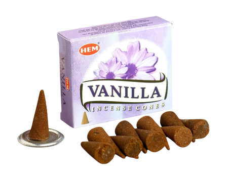 HEM конусы благовония Vanilla ВАНИЛЬ ( 10 конусов)